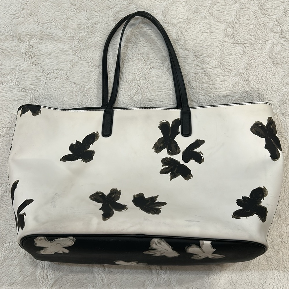 Rare MBMJ - Marc by Marc Jacobs Metropoli Unsmiley Striped Travel Tote and Pouch - Picture 3 of 16